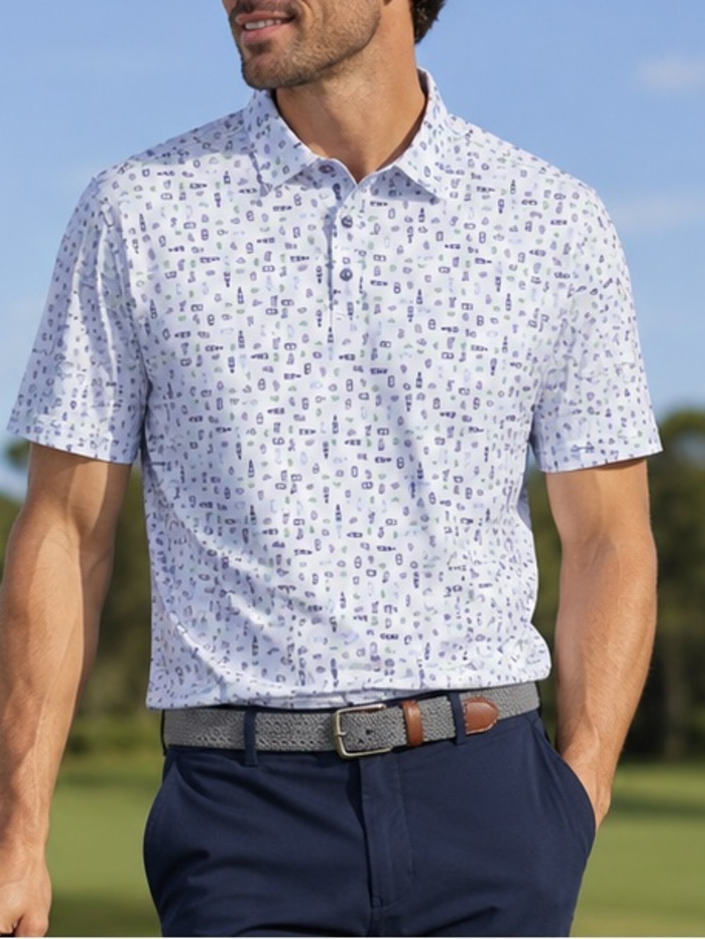 U Suck At Golf Apparel Co. Polo Shirt Men’s 3XL Novelty Print Golf Drinks